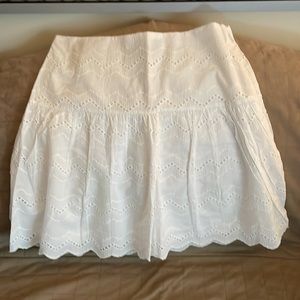 Express White Eyelet Skirt
